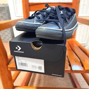 Converse shoes. Toddler size 11. Color black. Only worn a few times. Box include